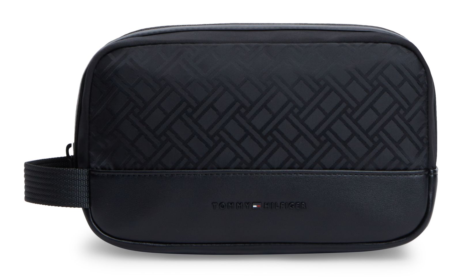 TOMMY HILFIGER TH Nylon Jacquard Washbag Black