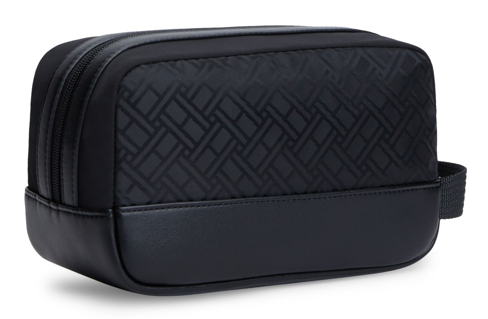 TOMMY HILFIGER TH Nylon Jacquard Washbag Black TOMMY HILFIGER TH Nylon Jacquard Washbag Black
