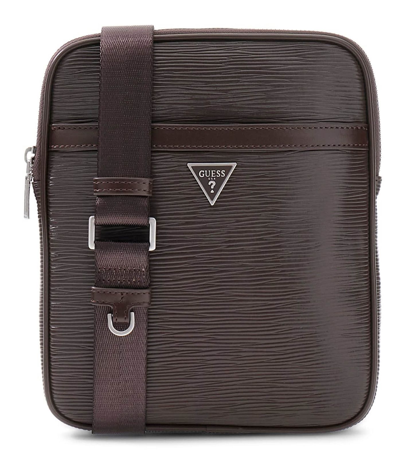 GUESS Milano Crossbody Flat Dark Brown