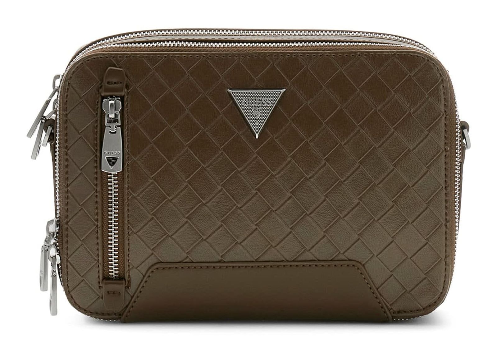 GUESS Torino Camera Bag Double Zip Dark Olive GUESS Torino Camera Bag Double Zip Dark Olive