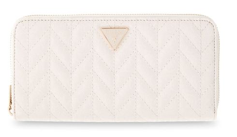 GUESS Stacey SLG Zip Around Wallet L Cream White GUESS Stacey SLG Zip Around Wallet L Cream White