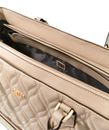 GUESS Maxine Zip Bottom Tote Light Taupe GUESS Maxine Zip Bottom Tote Light Taupe