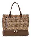 GUESS Zip Bottom Tote Latte Logo / Brown