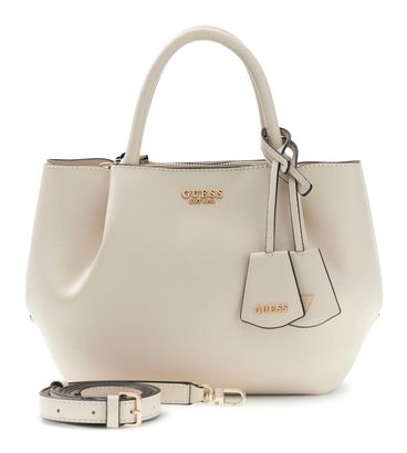 GUESS Amorette Girlfriend Satchel Cream White