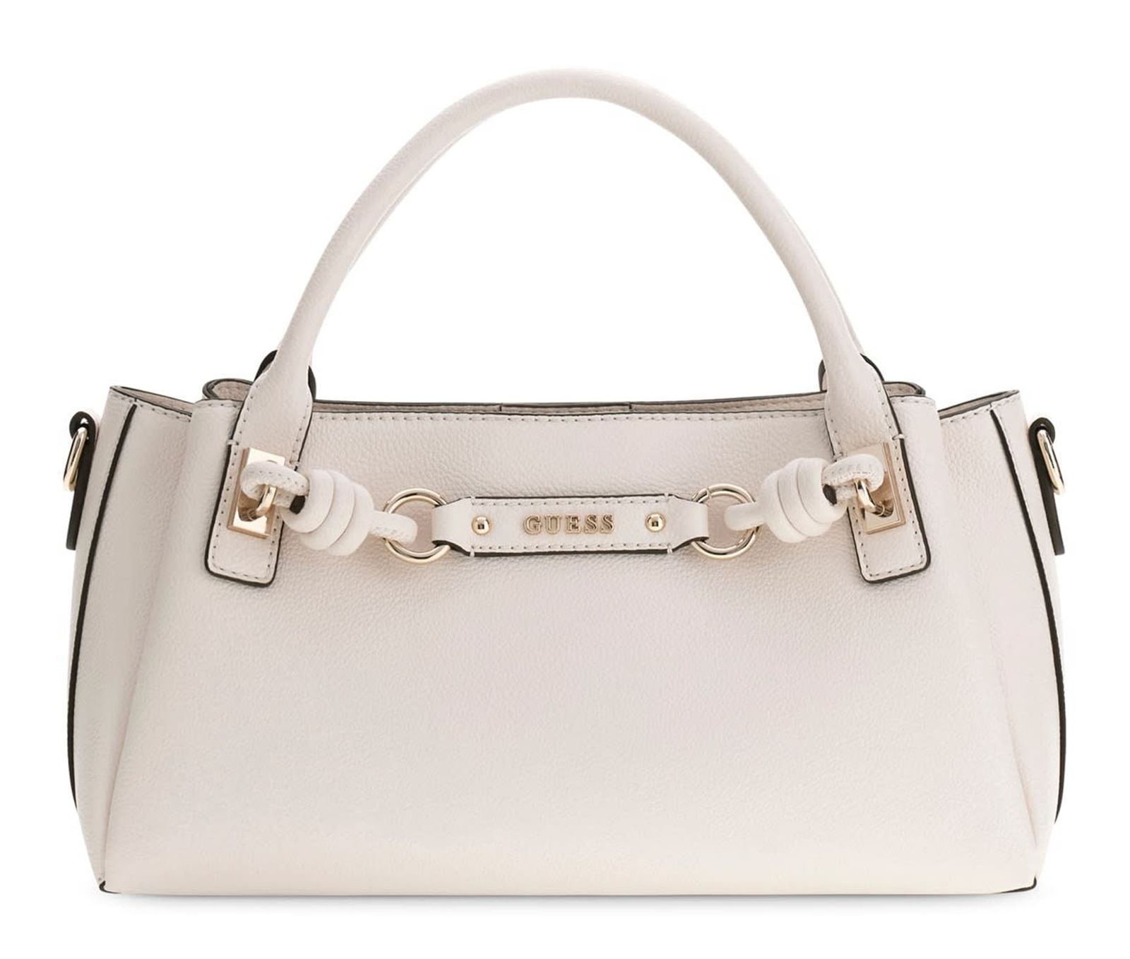 GUESS Camelia 3 Comp Satchel Cream White GUESS Camelia 3 Comp Satchel Cream White