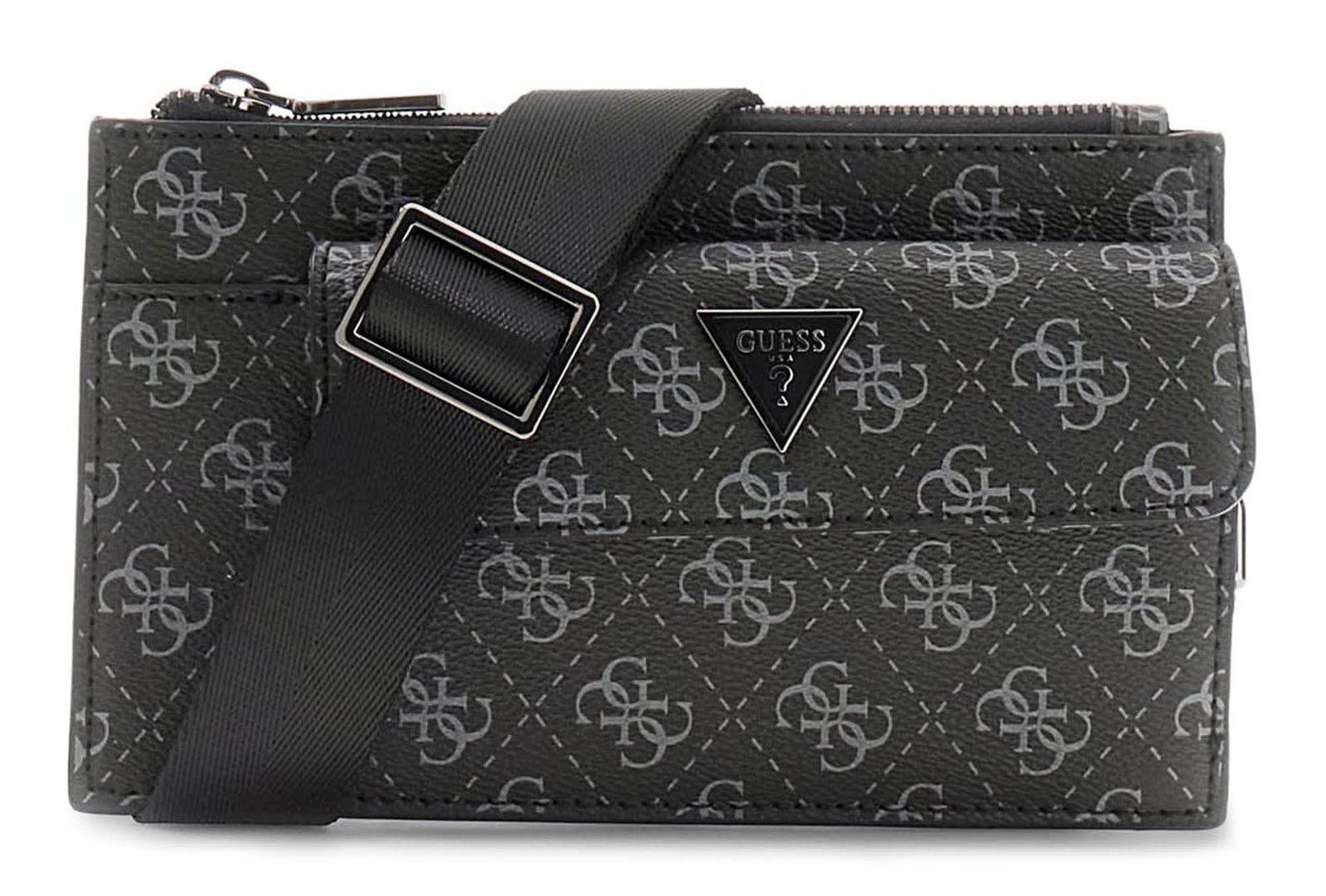 GUESS Milano Flat Bumbag Dark Black