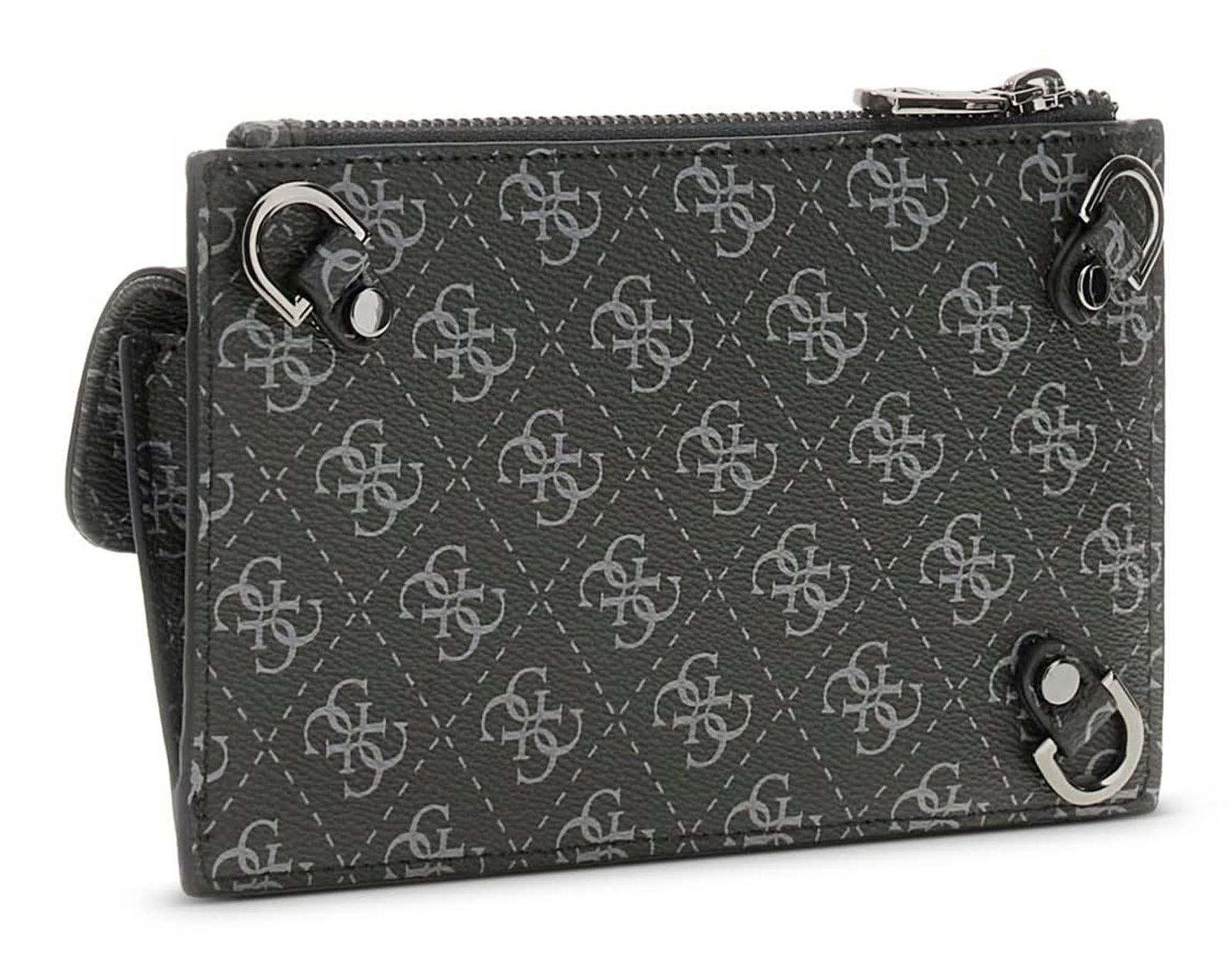 GUESS Milano Flat Bumbag Dark Black GUESS Milano Flat Bumbag Dark Black