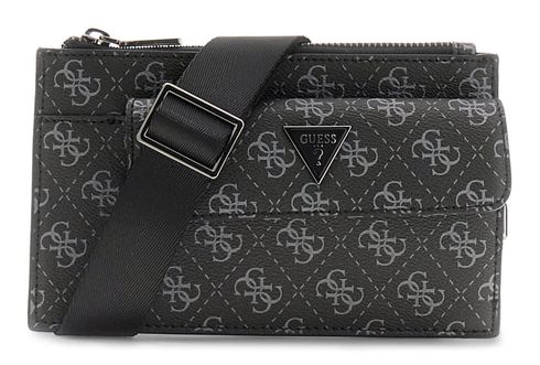 GUESS Milano Flat Bumbag Dark Black GUESS Milano Flat Bumbag Dark Black