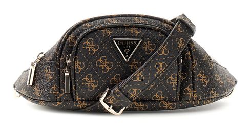 GUESS Latona Belt Bag Brown Logo / Black