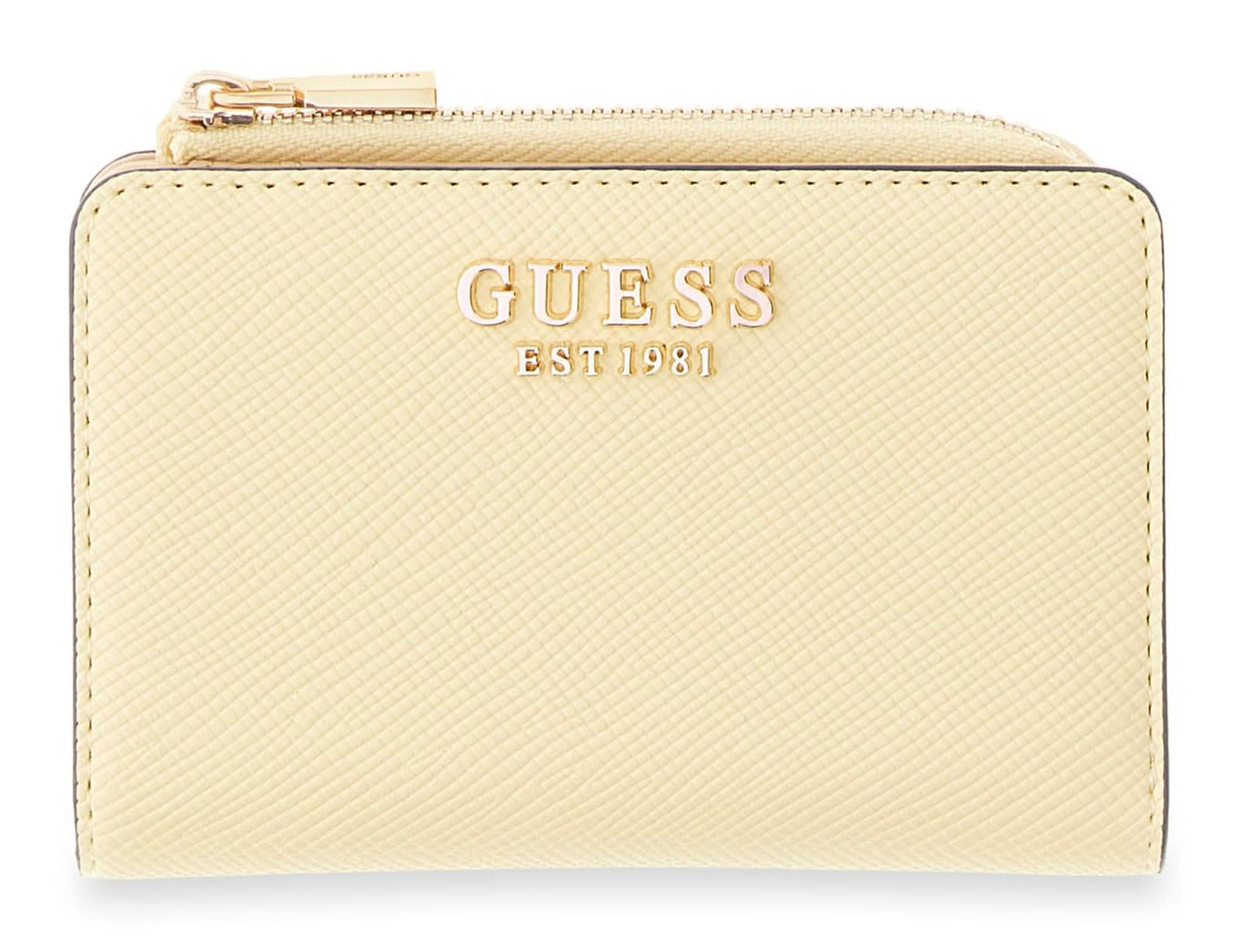 GUESS Gilda SLG Zip Around Card Case Pale Yellow
