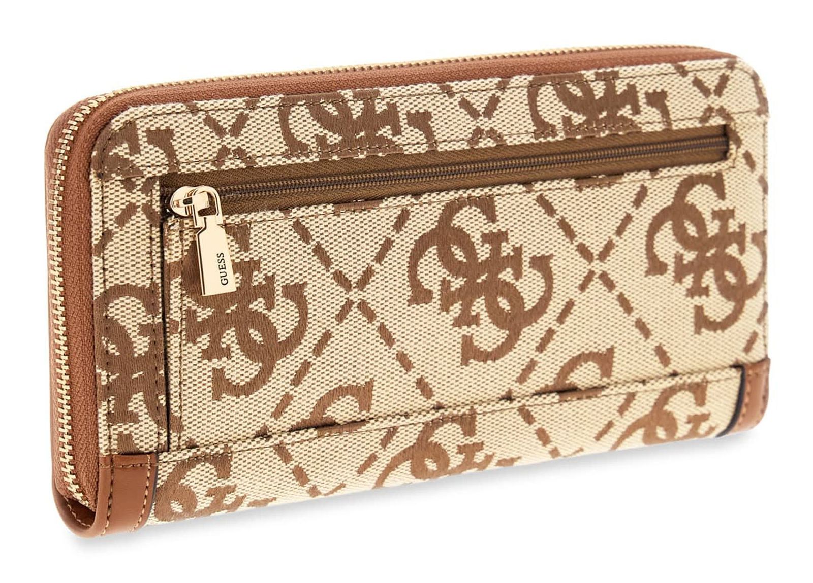 GUESS Audrey Logo SLG Zip Around Wallet L Latte Logo GUESS Audrey Logo SLG Zip Around Wallet L Latte Logo