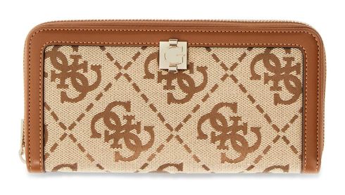 GUESS Audrey Logo SLG Zip Around Wallet L Latte Logo GUESS Audrey Logo SLG Zip Around Wallet L Latte Logo
