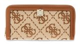 GUESS Audrey Logo SLG Zip Around Wallet L Latte Logo GUESS Audrey Logo SLG Zip Around Wallet L Latte Logo