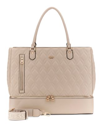 GUESS Maxine Zip Bottom Tote Light Taupe