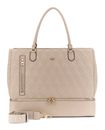 GUESS Maxine Zip Bottom Tote Light Taupe GUESS Maxine Zip Bottom Tote Light Taupe