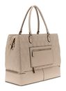 GUESS Maxine Zip Bottom Tote Light Taupe GUESS Maxine Zip Bottom Tote Light Taupe
