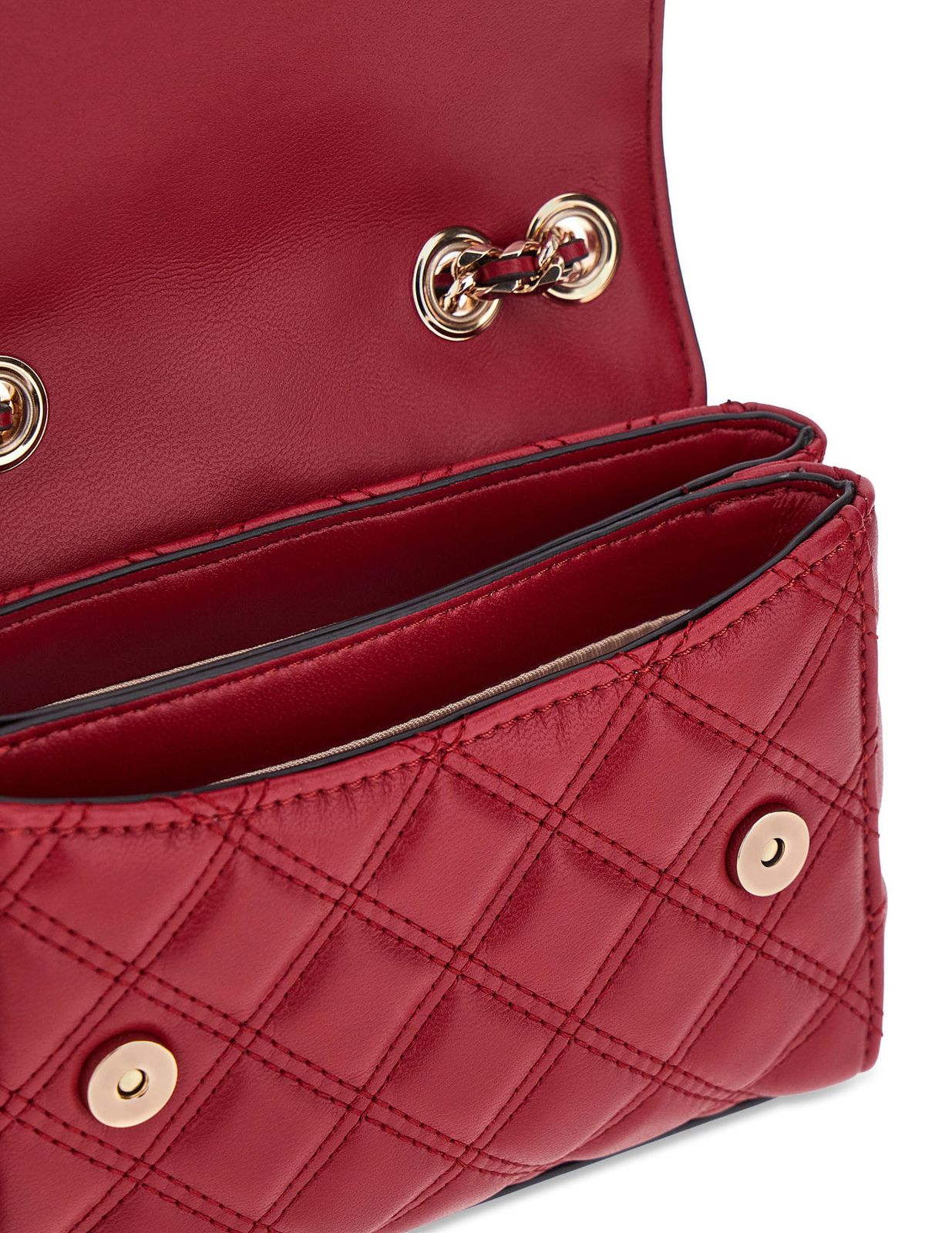GUESS Giully II Mini Compound Convertible Flap Bag Dark Cherry GUESS Giully II Mini Compound Convertible Flap Bag Dark Cherry