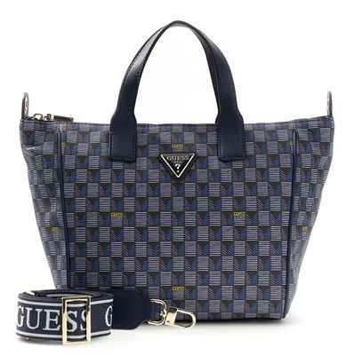 GUESS Follie Small Tote Bag Blue Logo