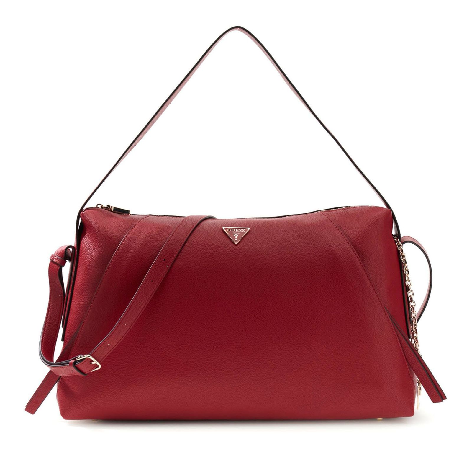 GUESS Devon Shoulder Bag L Dark Cherry