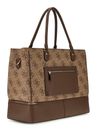 GUESS Zip Bottom Tote Latte Logo / Brown GUESS Zip Bottom Tote Latte Logo / Brown