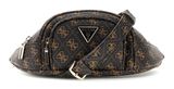 GUESS Latona Belt Bag Brown Logo / Black GUESS Latona Belt Bag Brown Logo / Black