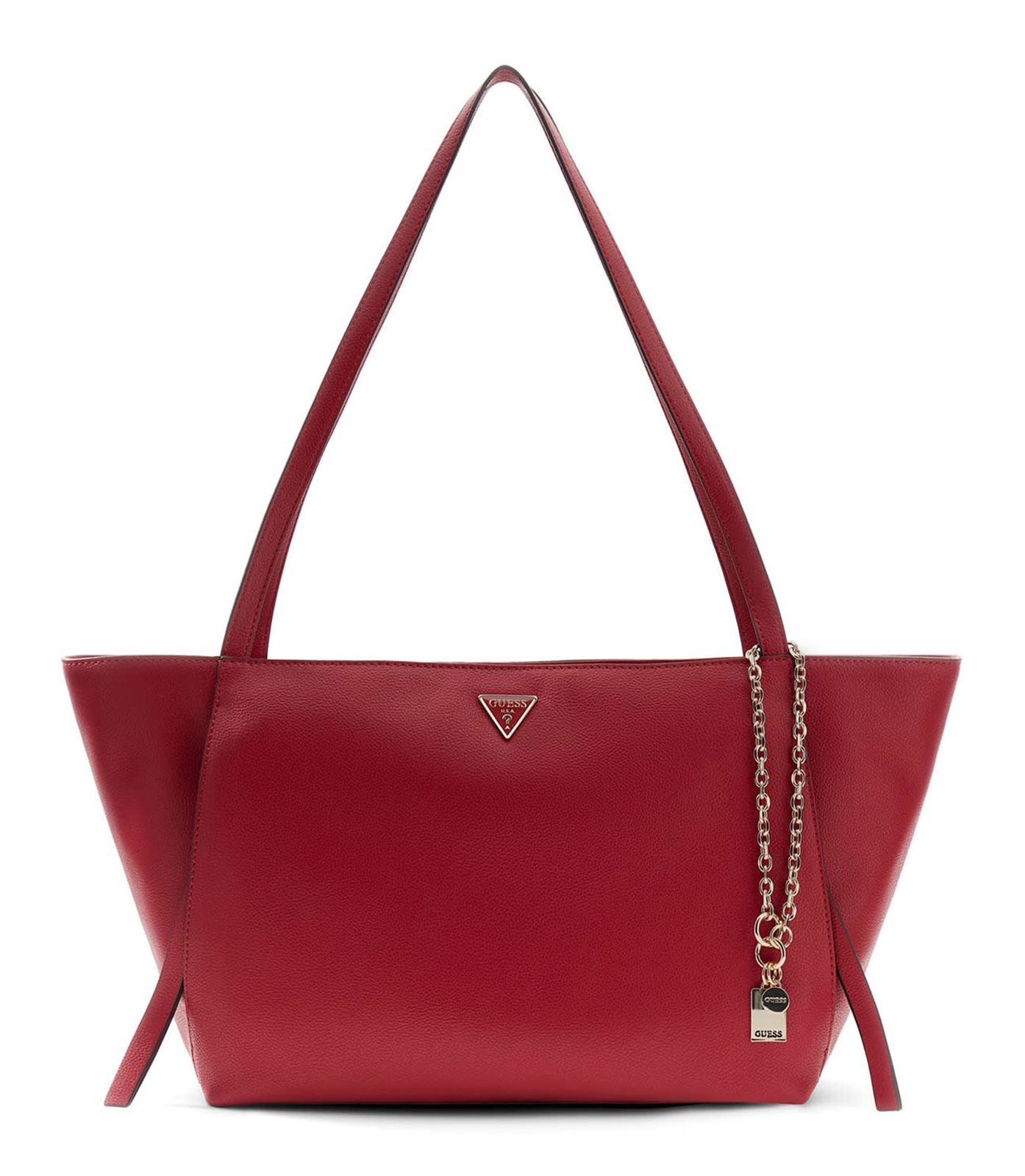 GUESS Devon 3 Compartment Tote Dark Cherry