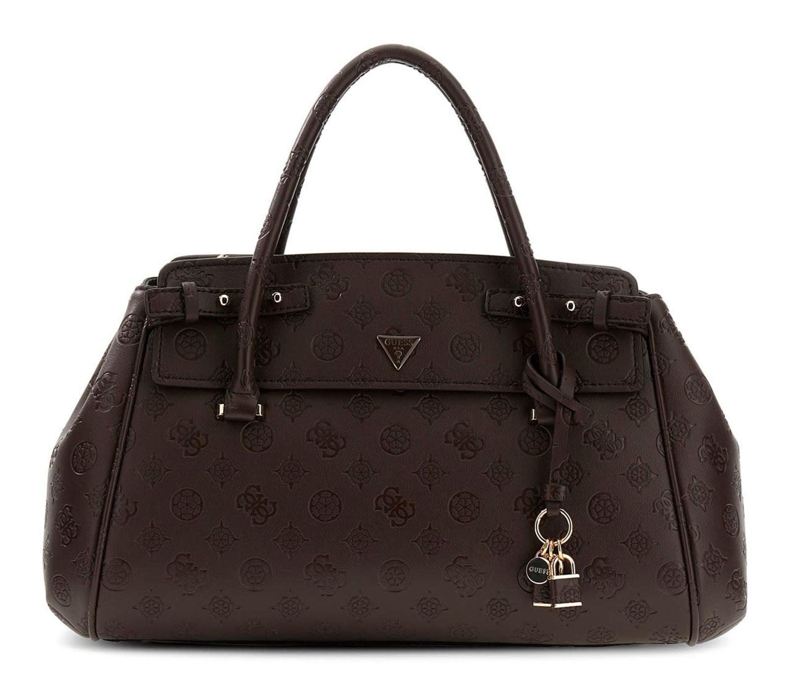 GUESS Diana 3 Compartment Satchel Chocolate Logo GUESS Diana 3 Compartment Satchel Chocolate Logo