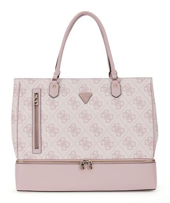 GUESS Zip Bottom Tote Orchid Logo