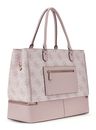 GUESS Zip Bottom Tote Orchid Logo GUESS Zip Bottom Tote Orchid Logo
