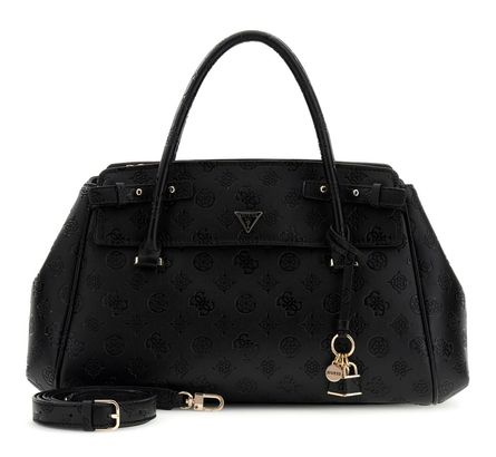 GUESS Diana 3 Compartment Satchel Black Logo