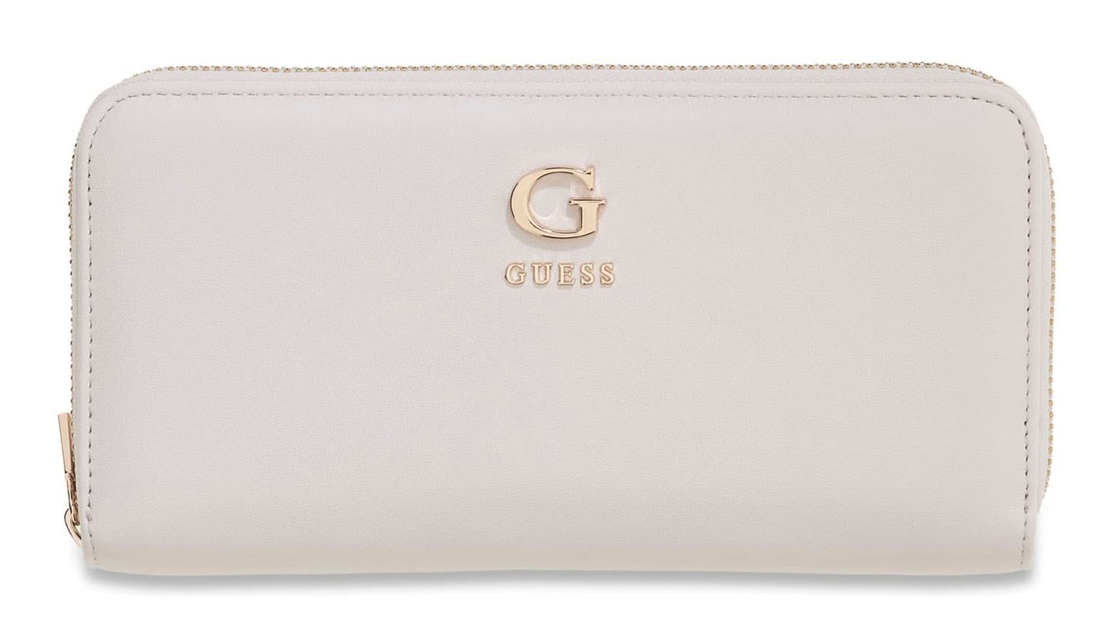 GUESS Coleen SLG Zip Around Wallet L Cream White