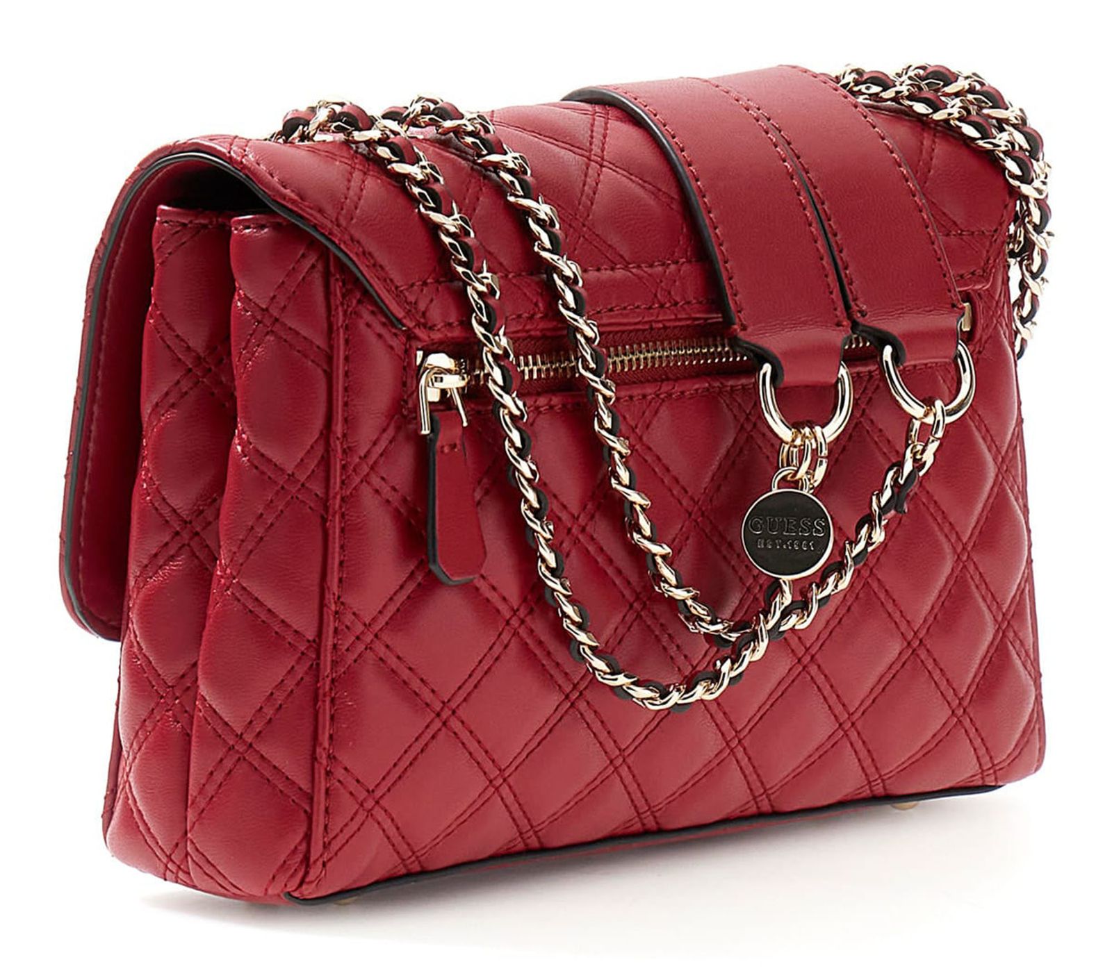 GUESS Giully II Compound Convertible Flap Bag Dark Cherry GUESS Giully II Compound Convertible Flap Bag Dark Cherry