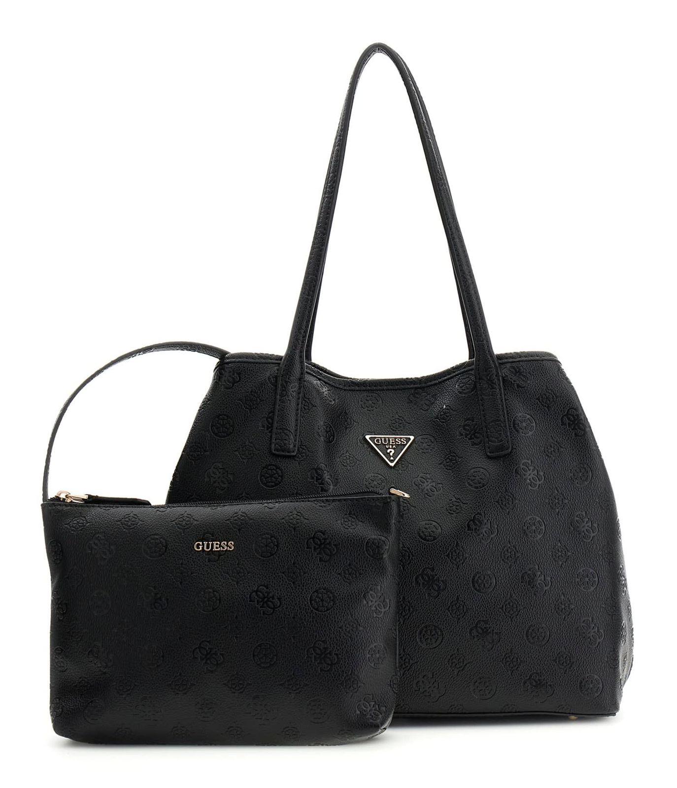 GUESS Victtoria 2 in 1 Tote L Black Logo