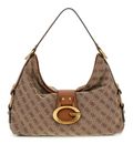 GUESS Camden Shoulder Bag Latte Logo / Cognac