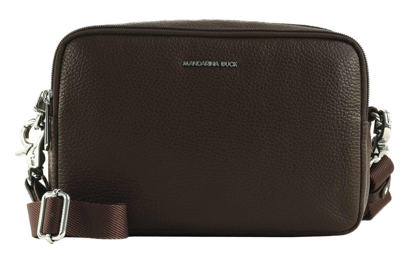 MANDARINA DUCK Mellow Leather Crossbody Camera Bag Espresso