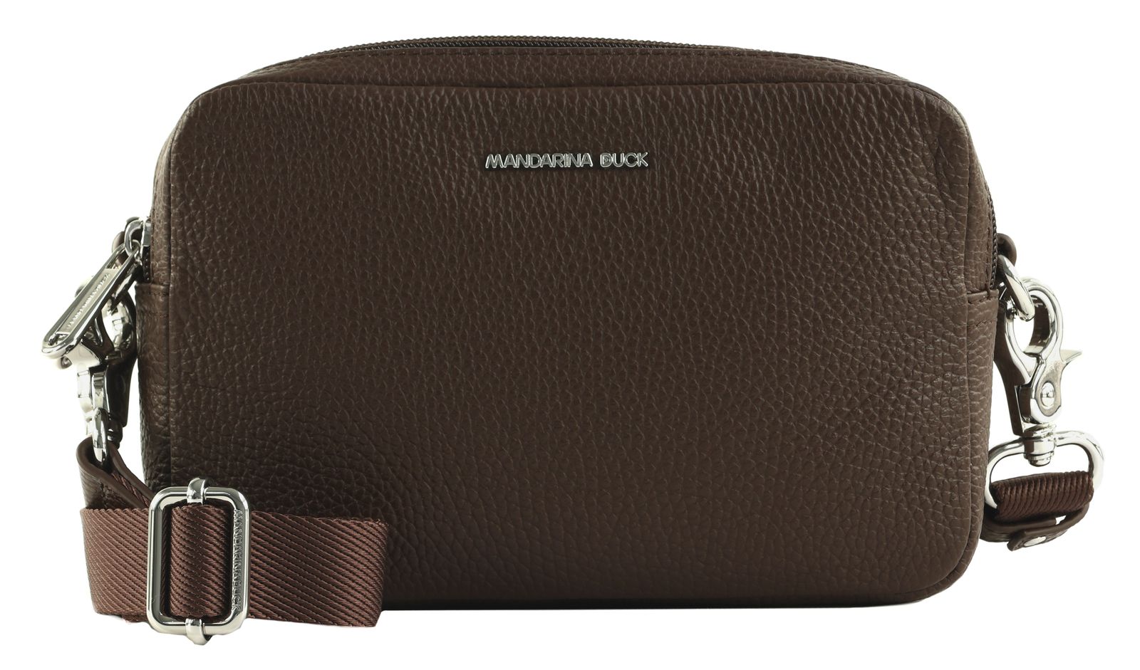 MANDARINA DUCK Mellow Leather Crossbody Camera Bag Espresso