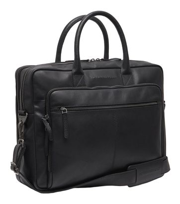 The Chesterfield Brand Tacama Leather Laptop Bag Black