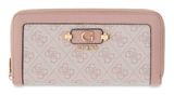 GUESS Lindsey SLG Zip Around Wallet L Orchid Logo
