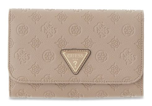 GUESS Wilder Travel Passport Organizer Taupe Logo GUESS Wilder Travel Passport Organizer Taupe Logo