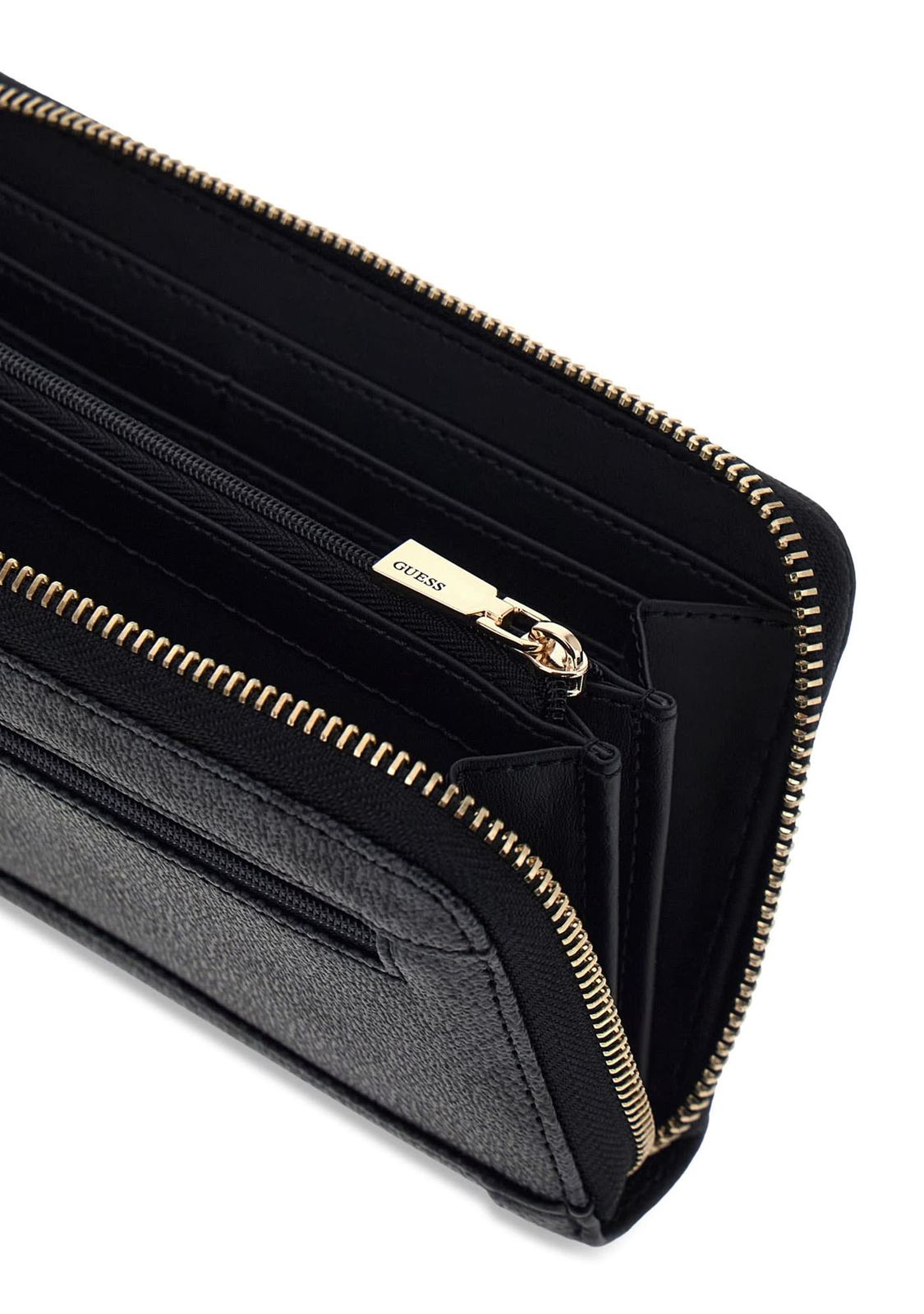 GUESS Lindsey SLG Zip Around Wallet L Coal Logo GUESS Lindsey SLG Zip Around Wallet L Coal Logo