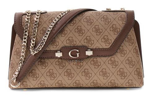 GUESS Lindsey Convertible Xbody Flap Latte Logo