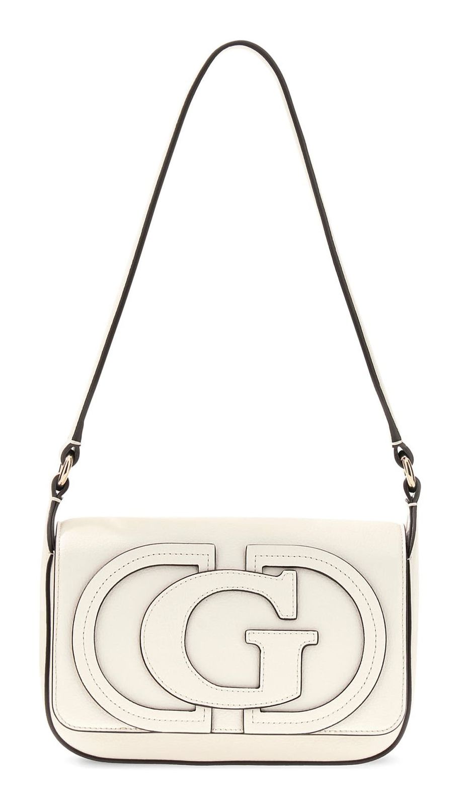 GUESS Ruby Flap Shoulder Bag Cream White