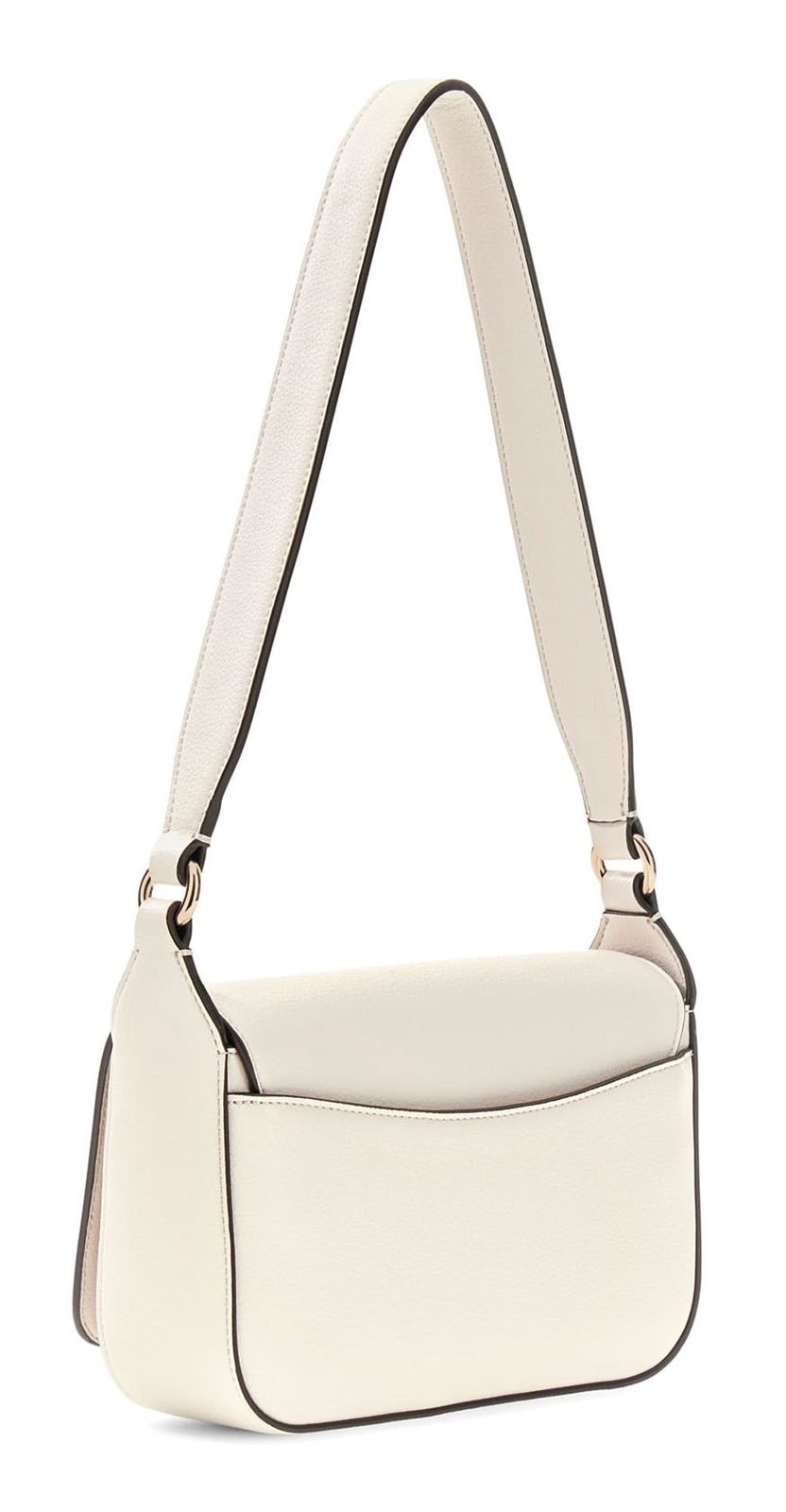 GUESS Ruby Flap Shoulder Bag Cream White GUESS Ruby Flap Shoulder Bag Cream White