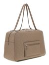 GUESS Devon Travel Tote Taupe Logo