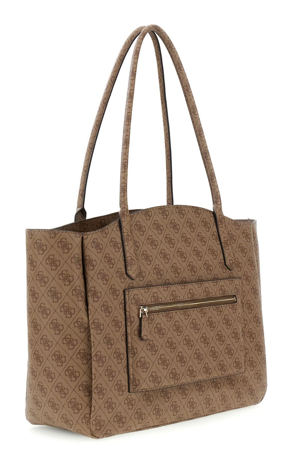GUESS Lindsey Travel Tote Latte Logo GUESS Lindsey Travel Tote Latte Logo