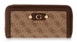 GUESS Lindsey SLG Zip Around Wallet L Latte Logo GUESS Lindsey SLG Zip Around Wallet L Latte Logo