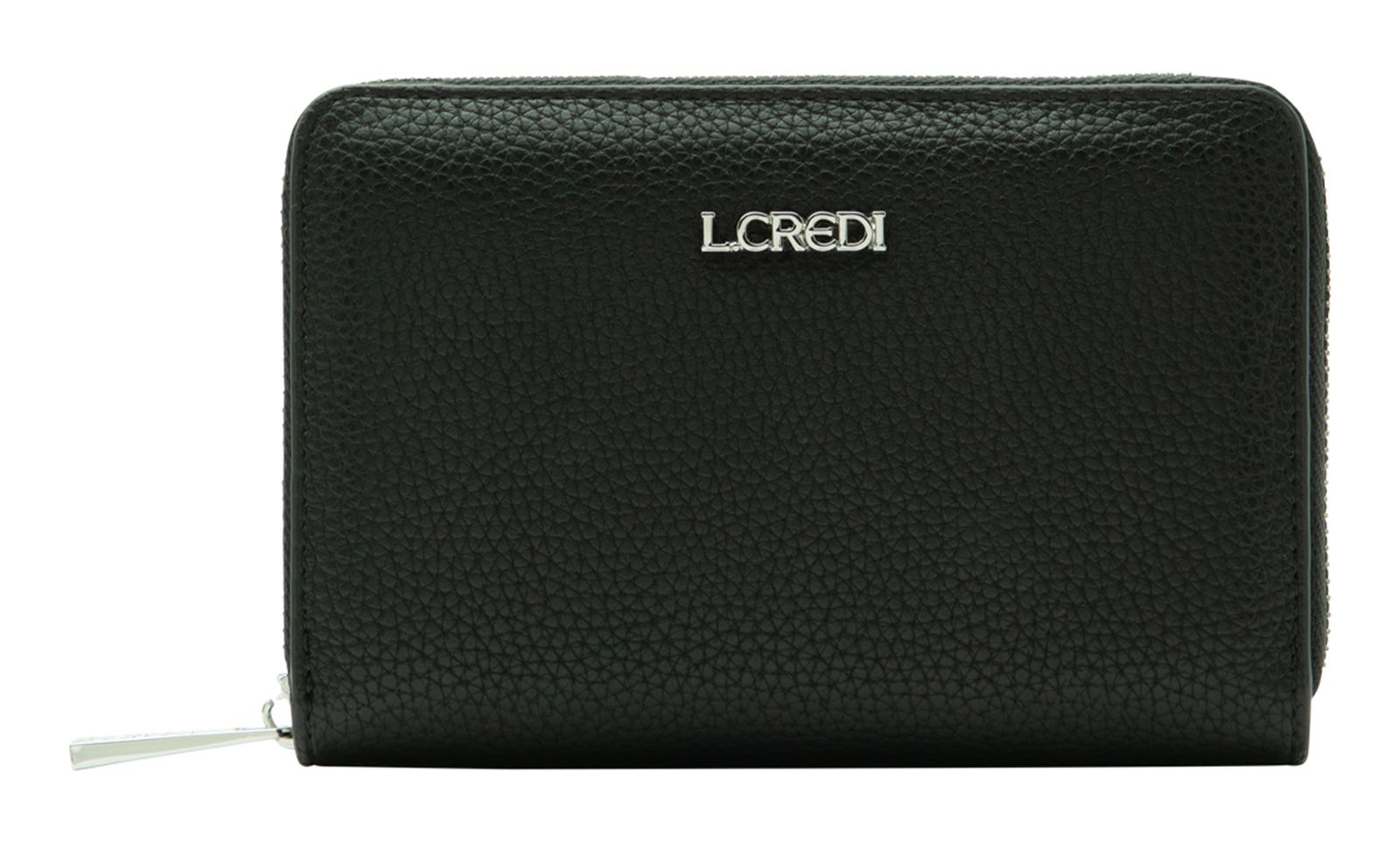 L.CREDI Perla Zip Around Wallet S Black