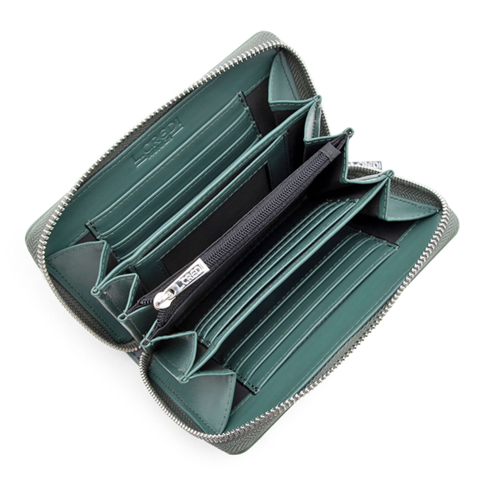 L.CREDI Perla Zip Around Wallet S Deep Green L.CREDI Perla Zip Around Wallet S Deep Green