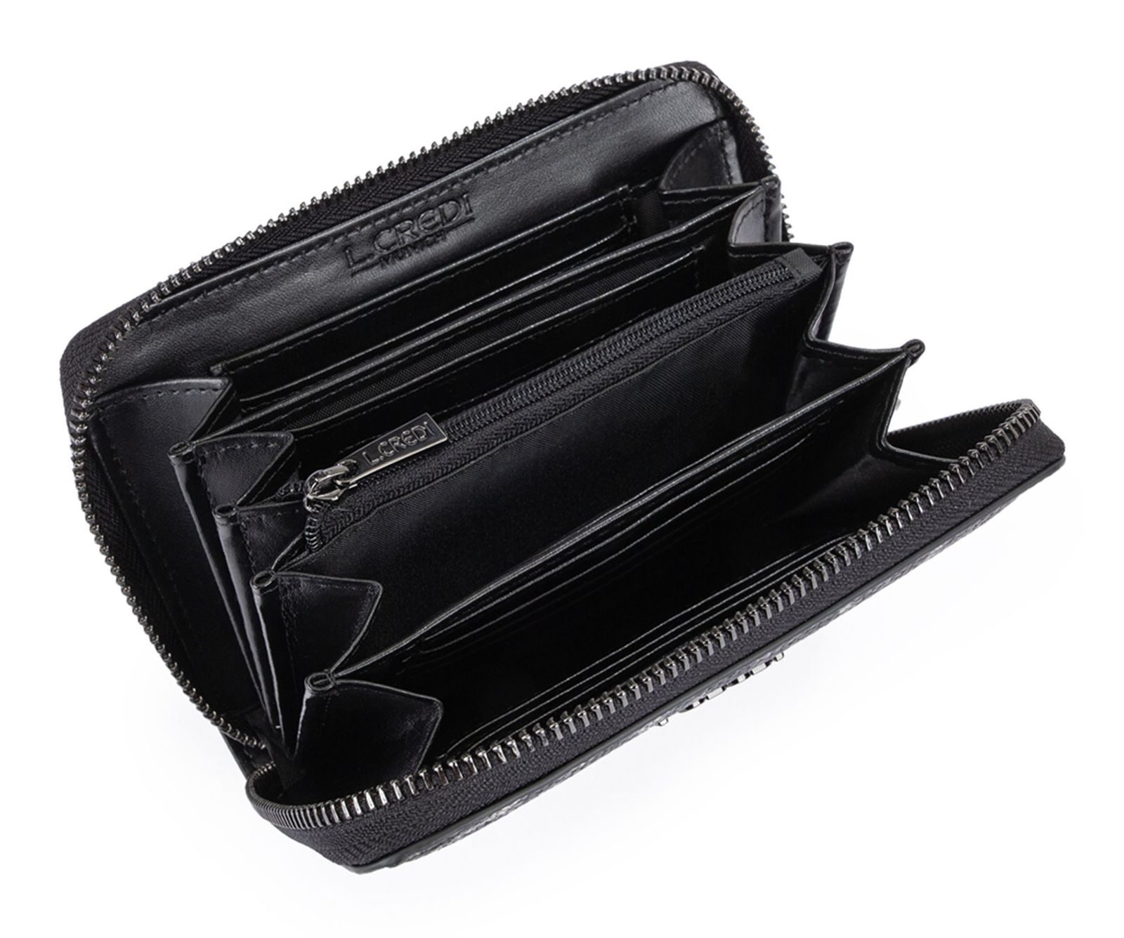 L.CREDI Sigal Zip Around Wallet Black / Mix L.CREDI Sigal Zip Around Wallet Black / Mix