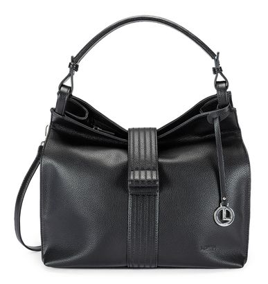 L.CREDI Santina Hobo Bag Black
